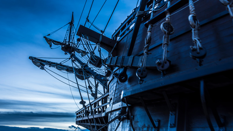 A Spanish galleon on the water