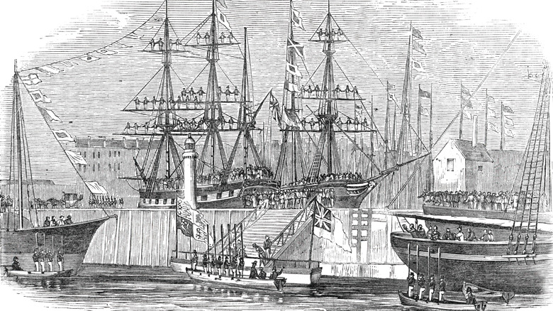 illustration of british ships