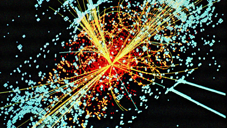 CERN visualisation of subatomic particles.