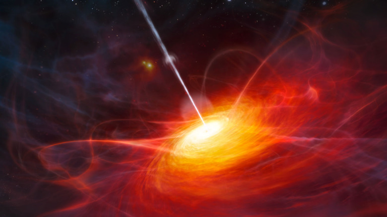 Artist's impression of a distant quasar.