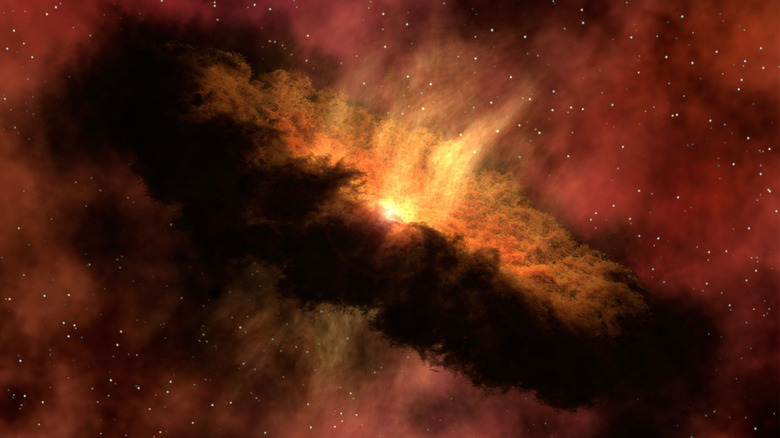 Artist's impression of a newly forming star.