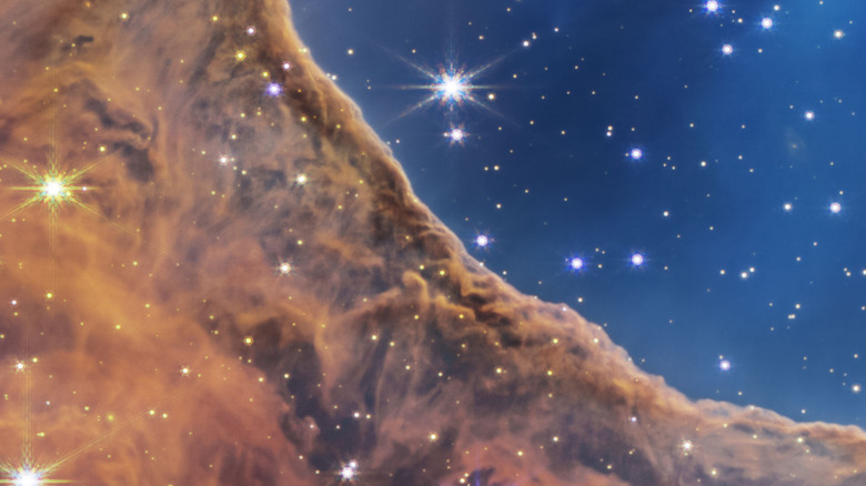 Webb image of the Carina Nebula forming stars.