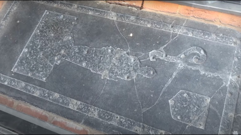 Portion of the Knight's Tombstone from Jamestown, Virginia