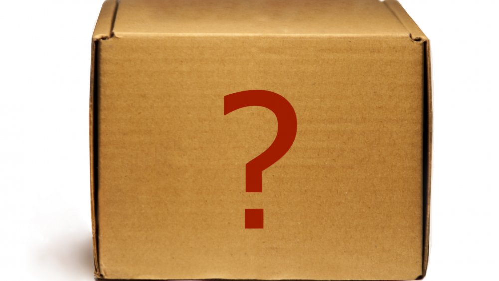 Mysterious box marked with a question mark