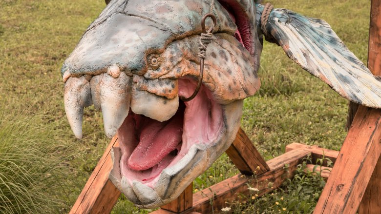 Dunkleosteus with mouth open