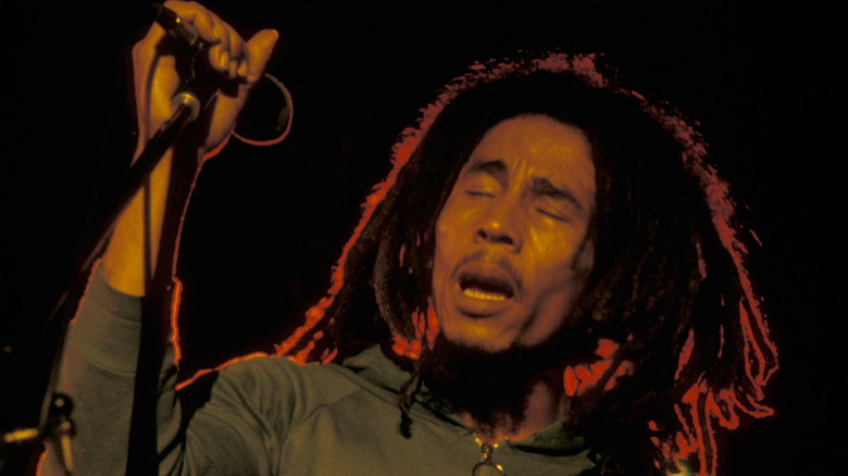 bob marley singing backlit