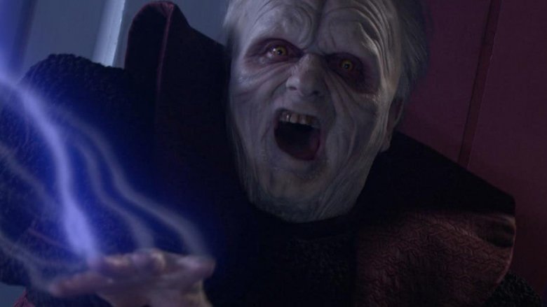 Palpatine's transformation in Revenge of the Sith