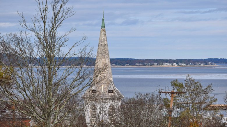 Church steeple in Plymouth