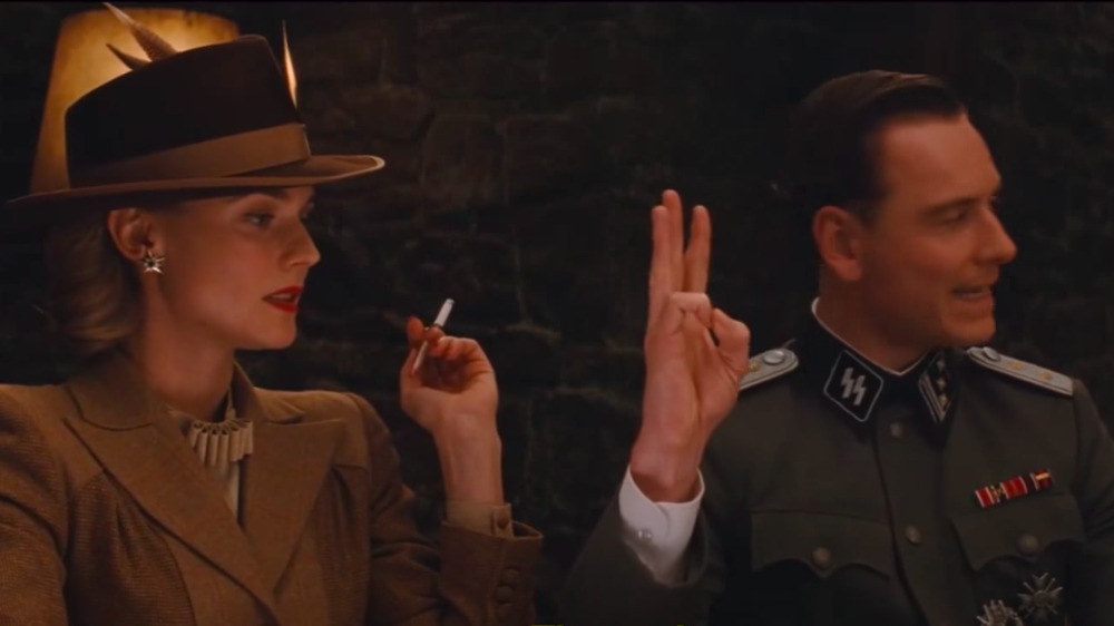 Diane Kruger and Michael Fassbender in Inglourious Basterds