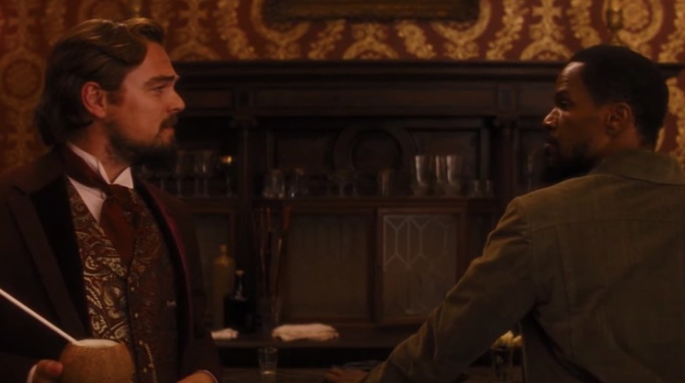 Leonardo DiCaprio and Jamie Foxx in Django Unchained