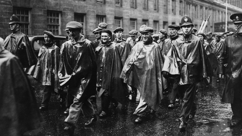 Marchers in London during the Great Depression