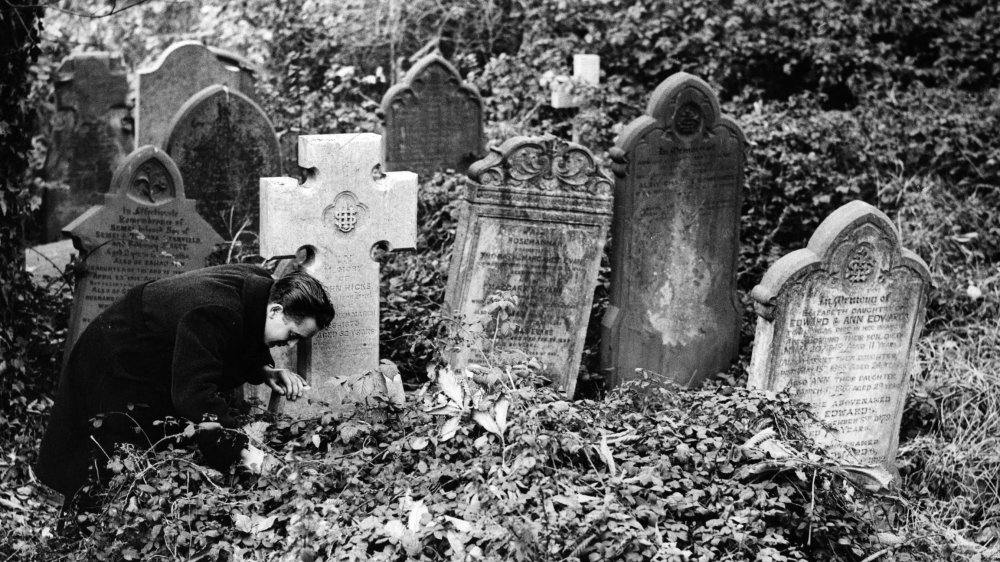 A cemetery in the 1930s