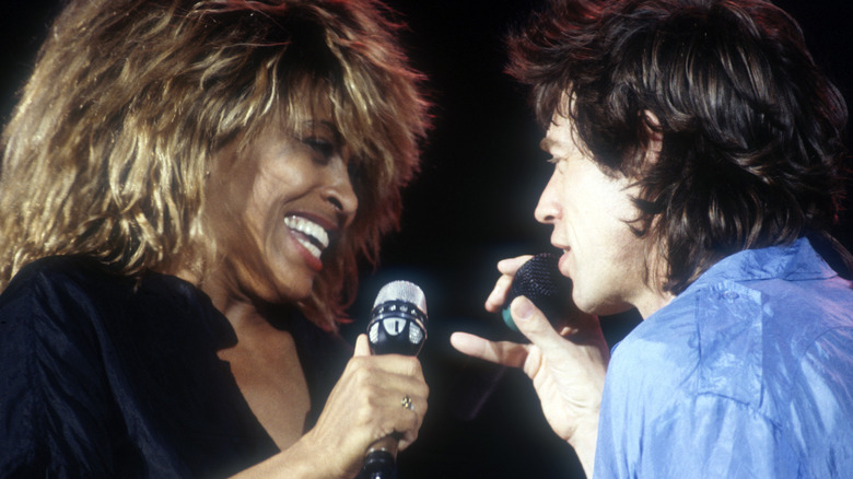 Tina Turner and Mick Jagger