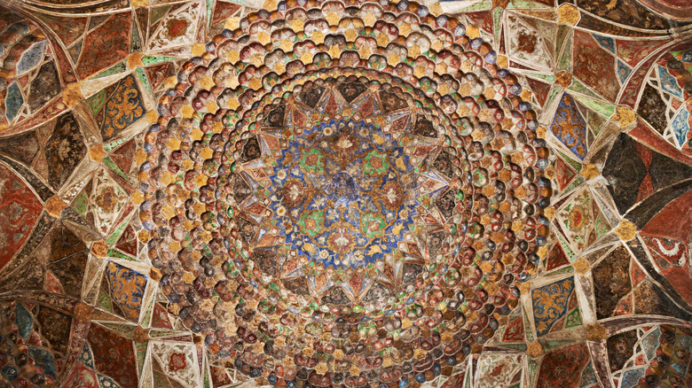 Ceiling detail of the Taj Mahal