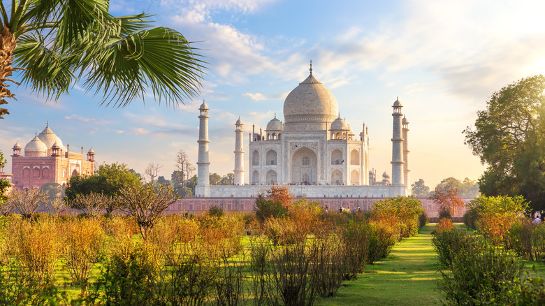 Taj Mahal with beautiful gardens