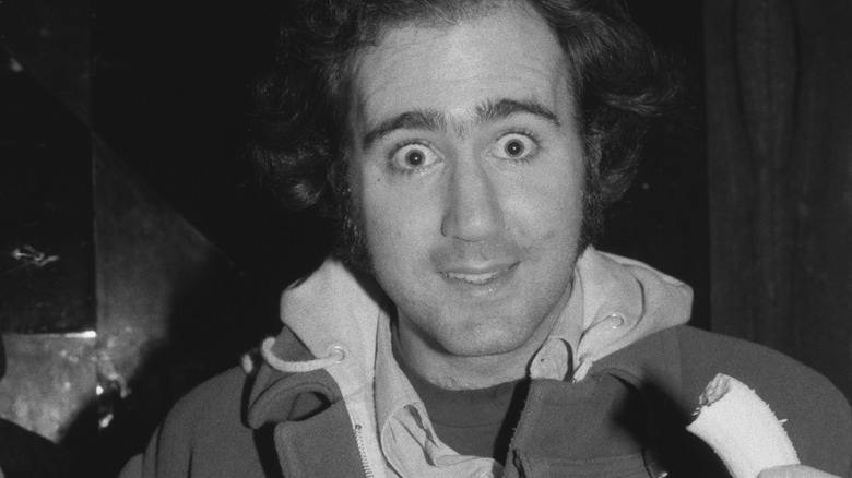 Andy Kaufman holding a banana