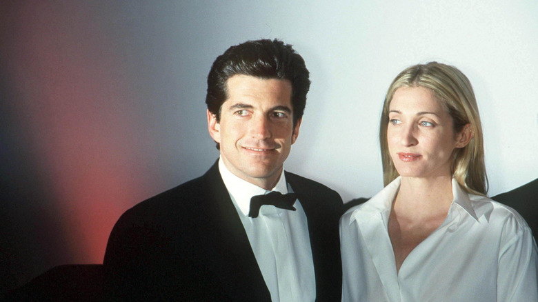 JFK Jr. and Carolyn Bessette-Kennedy at an event