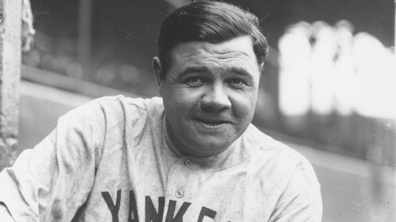 Babe Ruth smiles