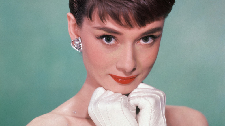 Audrey Hepburn in a studio shot in the early 1950s