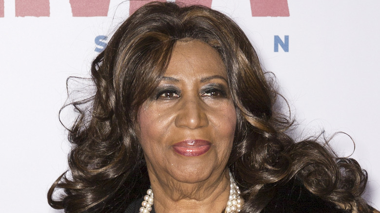 Aretha Franklin smiling