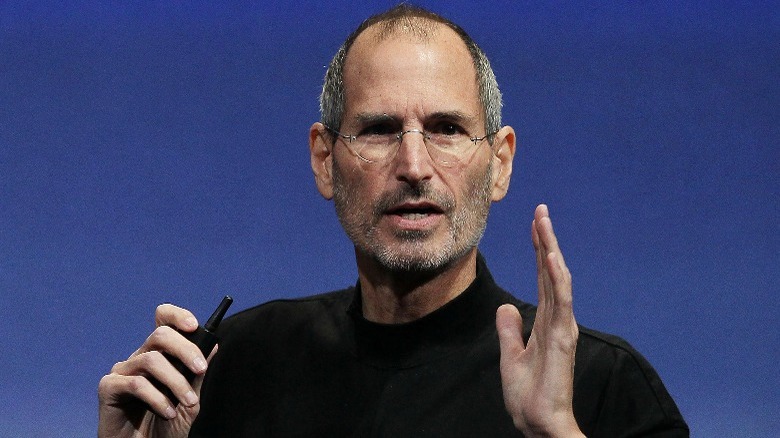 Steve Jobs speaking onstage