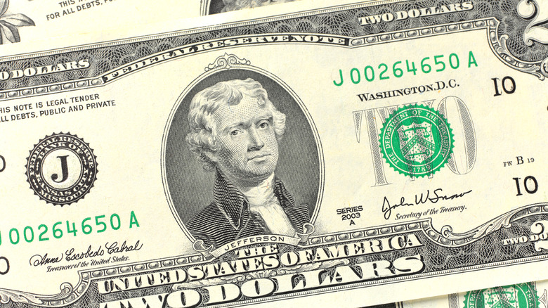 Thomas Jefferson on $2 bill