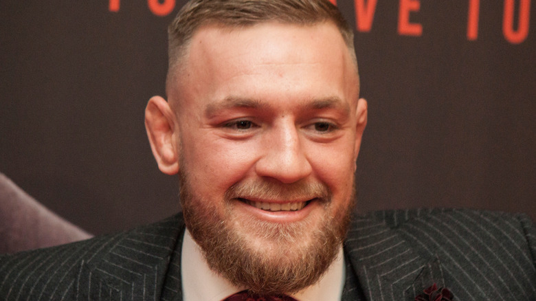 Conor McGregor smiling awkwardly