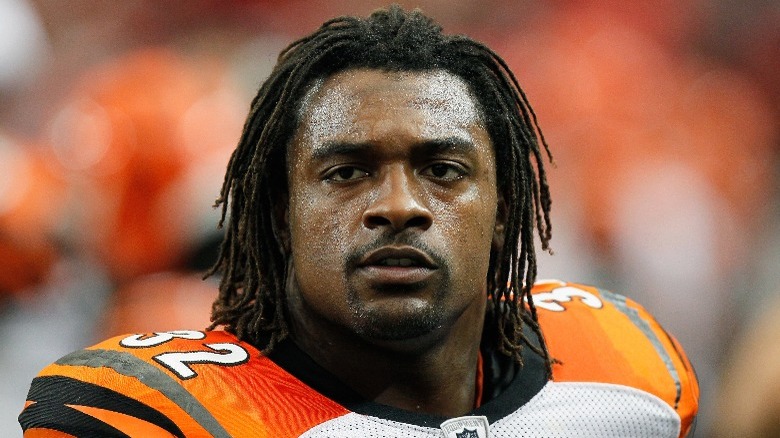 Cedric Benson in uniform on field