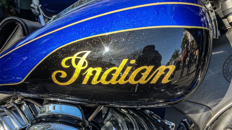 Indian Motorcycle logo on fuel tank