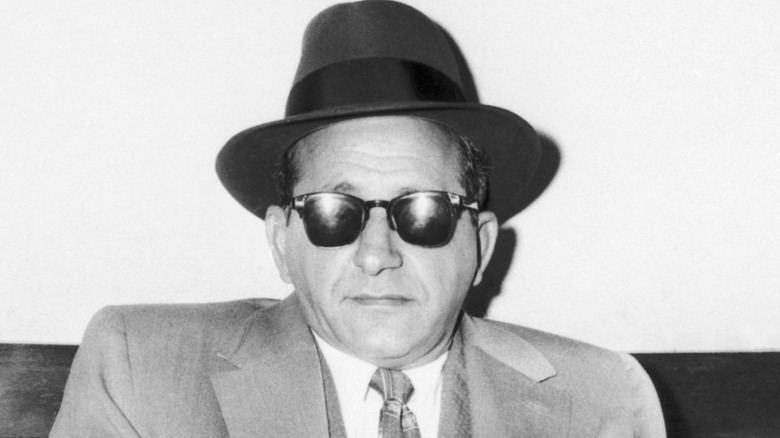 Sam Giancana sunglasses hat suit