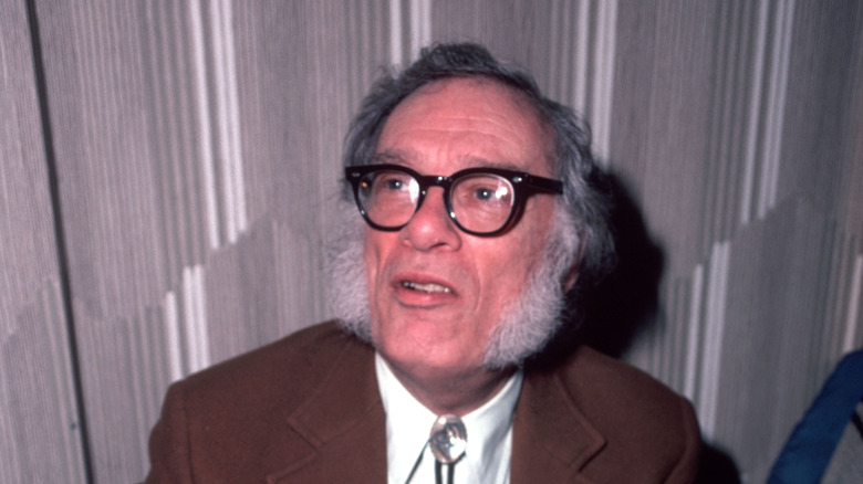 Isaac Asimov looking up