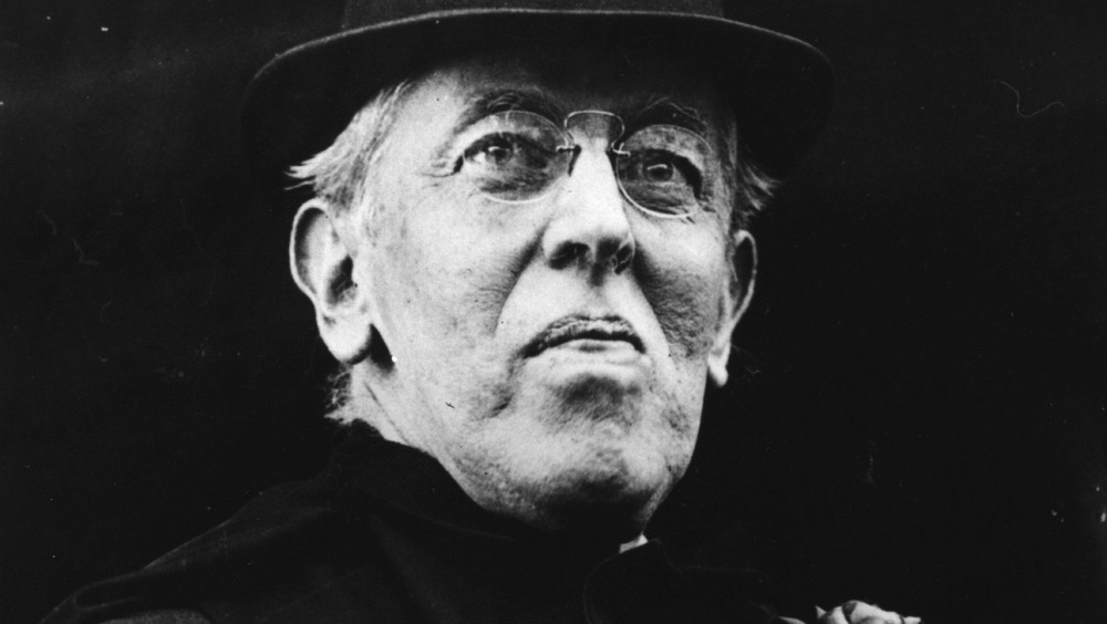 woodrow wilson wearing top hat