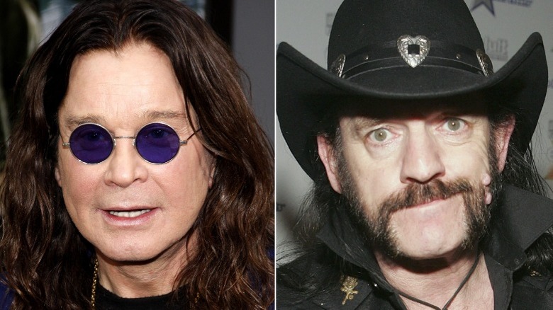 Ozzy Osbourne and Lemmy Kilmister making faces