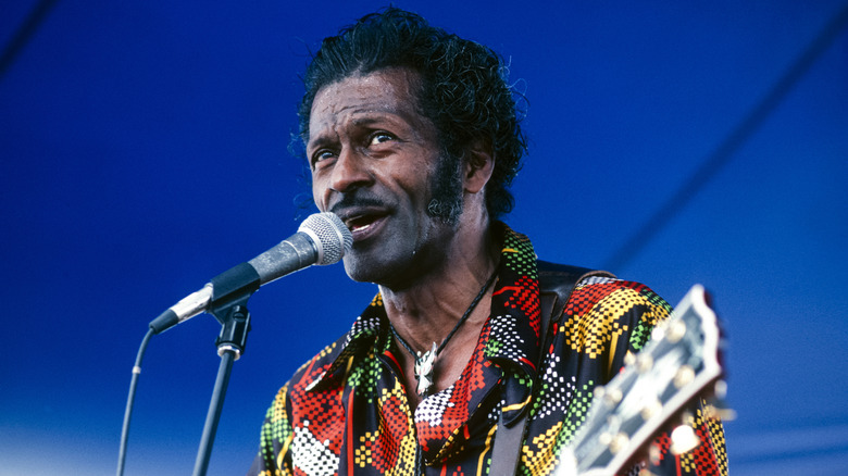 Chuck Berry performing at Jazz Fest in New Orleans