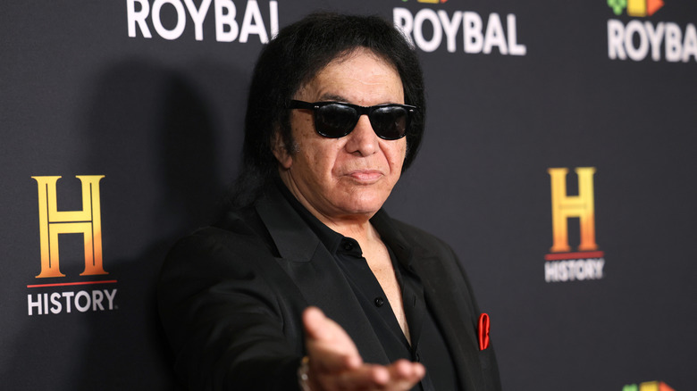 Gene Simmons on the red carpet for a History channel event