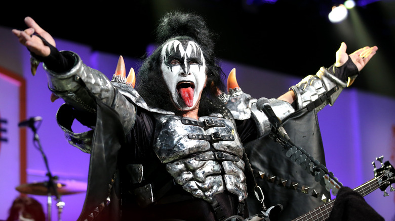 Gene Simmons performing with KISS