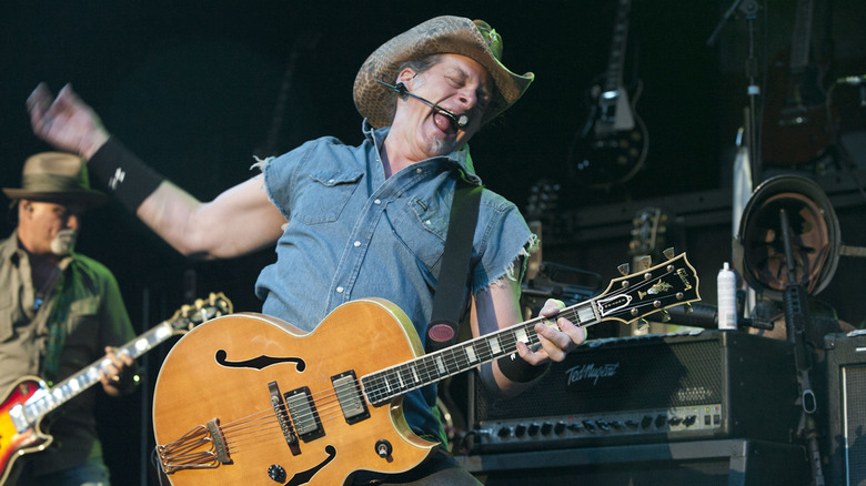 Ted Nugent playing guitar onstage