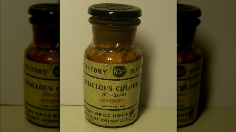 Small bottle of Thallium chloride with a poison label