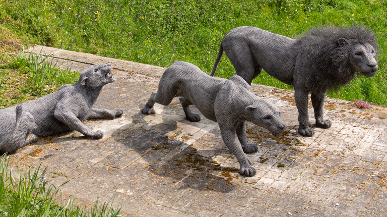 Animal sculptures at the Tower of London