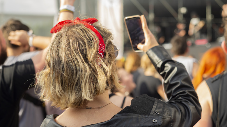 Woman at country concert