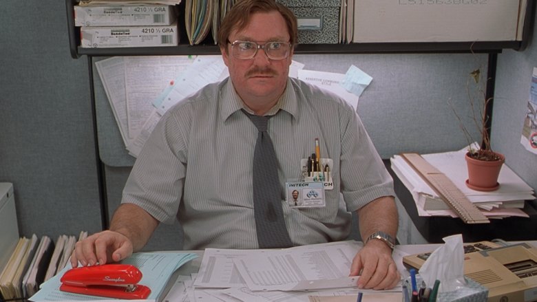 red stapler office space