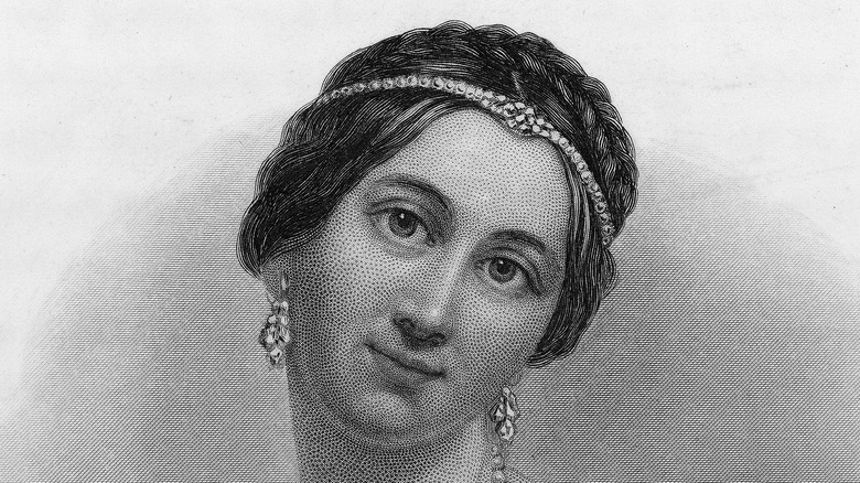 engraved portrait Julia Tyler