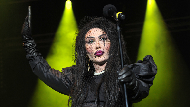 Pete Burns onstage during concert