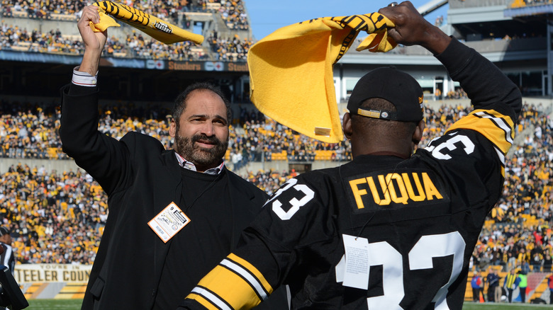 Franco Harris and John Fuqua