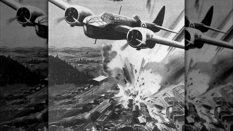 Royal Air Force bombing Nazi railway