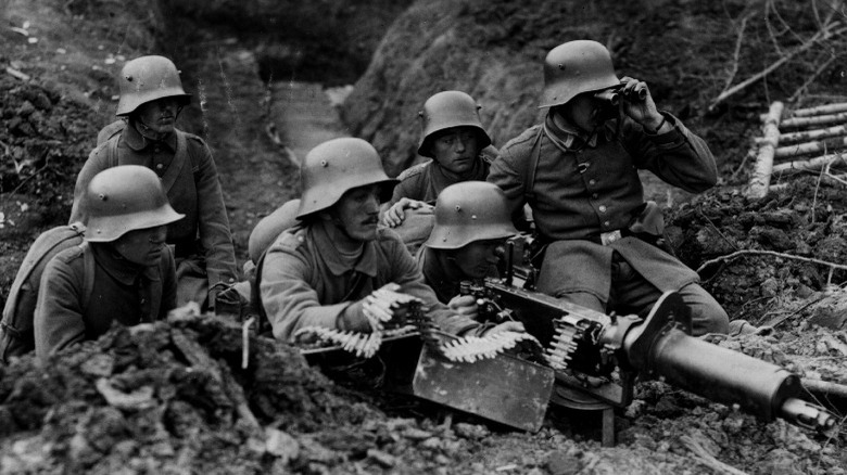 German soldiers scouting WWI
