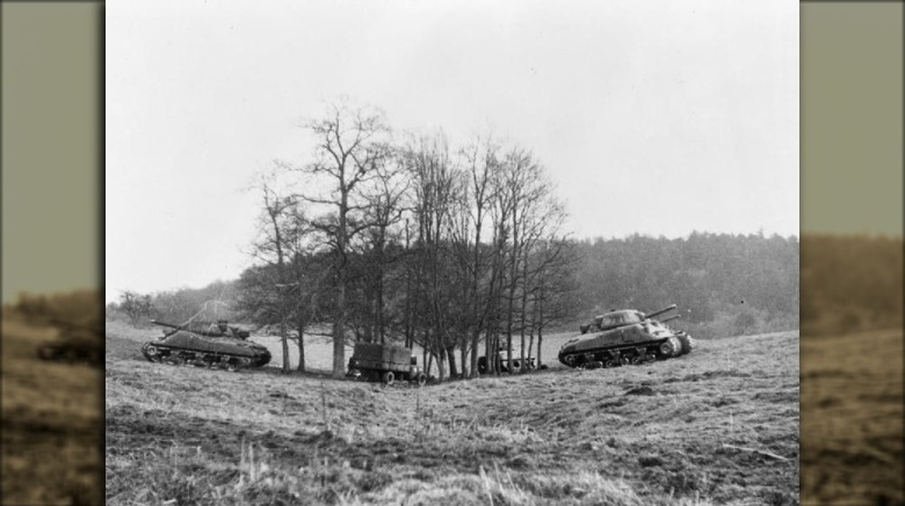 fake inflatable tanks countryside wwii