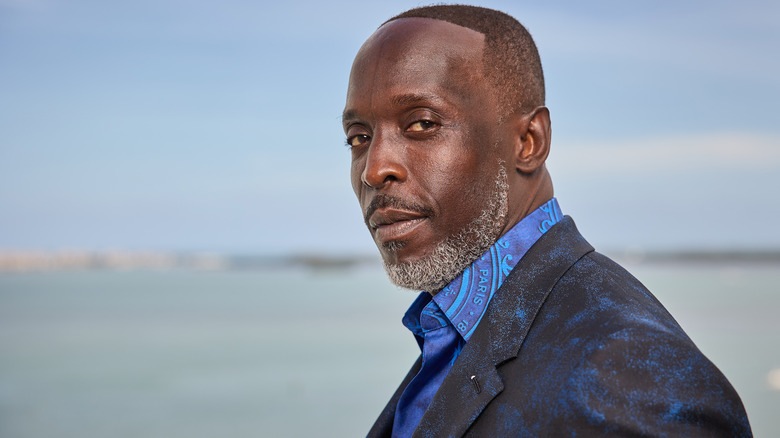 Michael K. Williams outside by water