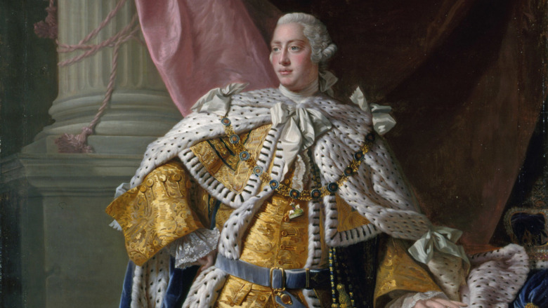 painting of George III standing with arm to the side