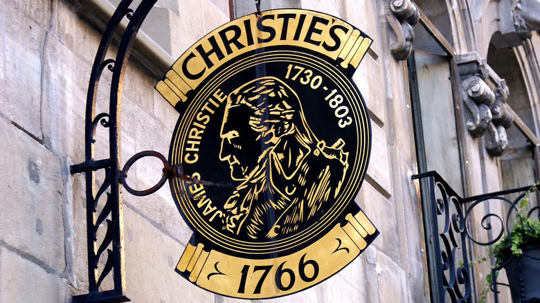 Christie's auction house sign